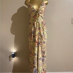 Floral Yellow Maxi Dress
